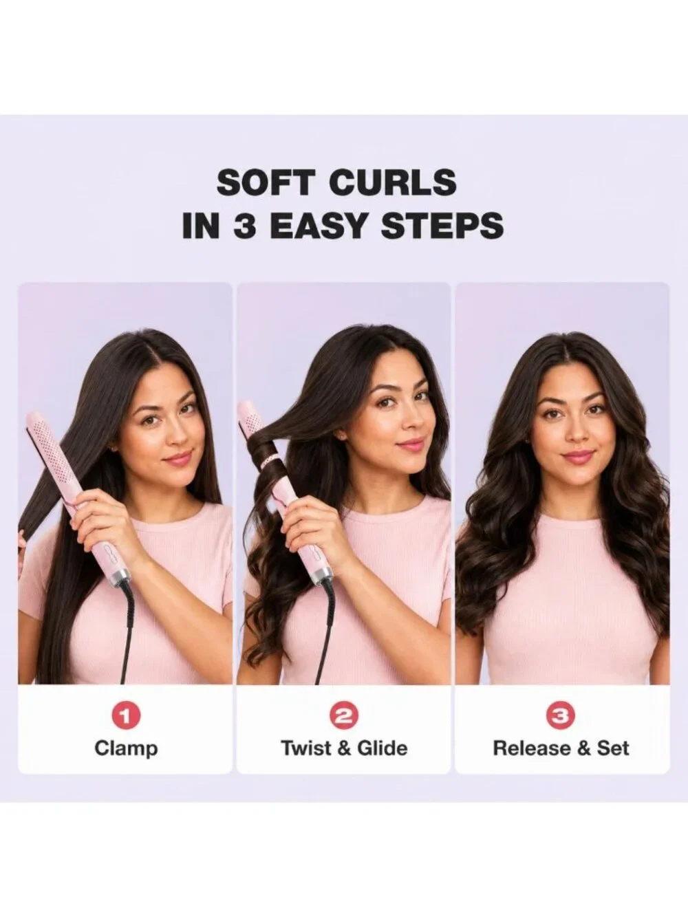 2-in-1 Airflow Styler Curling Iron & Straightener | 360° Cool Air, 5 Heat
